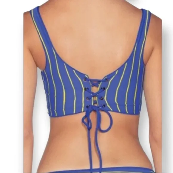 Maaji smocking dazzle 4 way reversible lace up bikini top - Picture 6 of 14